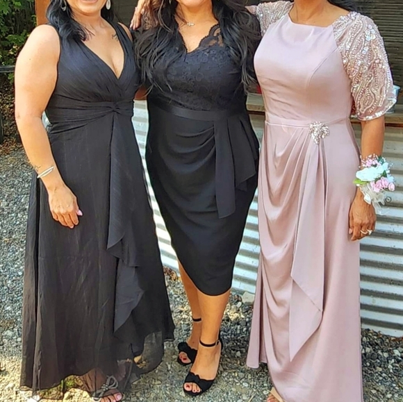 Black Lace & polyester cocktail dress Size XXL - Picture 7 of 8